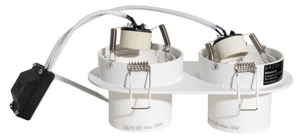 Komplet 6 vgradnih reflektorjev belih GU10 50 mm 2-luči - Installa