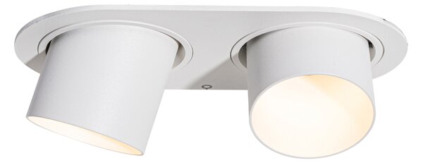 Komplet 6 vgradnih reflektorjev belih GU10 50 mm 2-luči - Installa