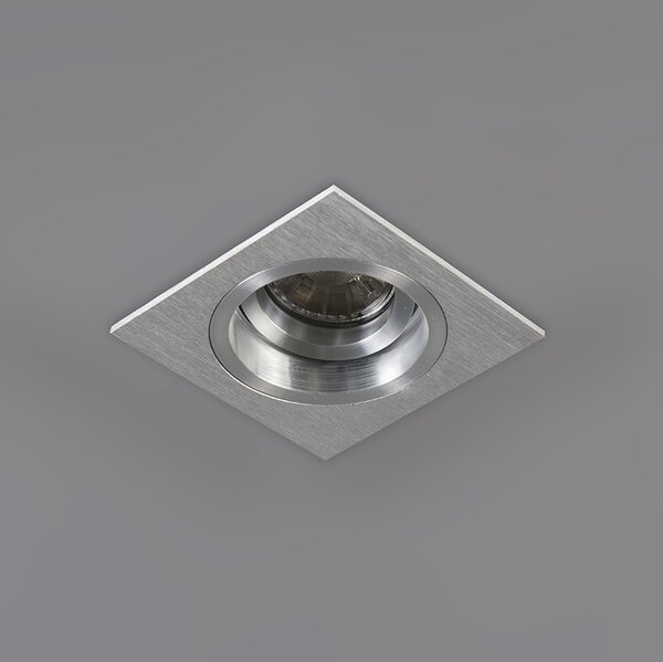Komplet 6 vgradnih reflektorjev kvadratni aluminij nastavljiv - Chuck