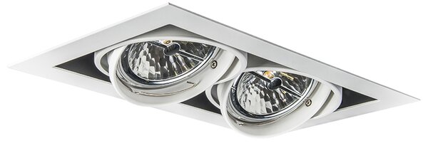 Komplet 6 vgradnih reflektorjev bel AR111 nastavljivih 2-luči - Oneon