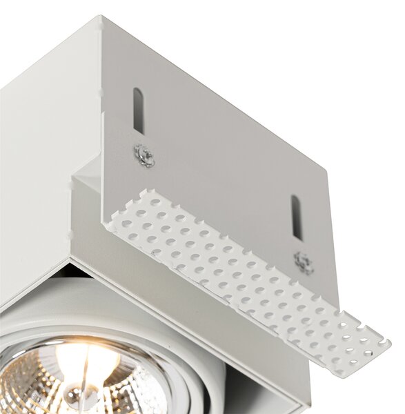Komplet 6 vgradnih reflektorjev bel GU10 AR70 brez obrobe - Oneon