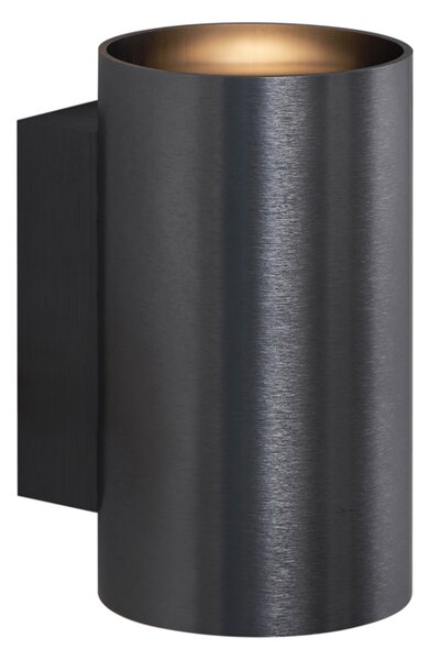 Moderna stenska svetilka, kovinsko siva, okrogla, 2-lučna GU10 50 mm - Sandy