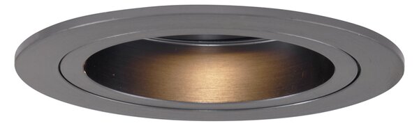 Komplet 6 modernih vgradnih reflektorjev Gunmetal GU10 50 mm okrogli, nastavljivi - Chuck