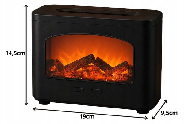 Difuzor dekorativni LED kamin 240ml vlažilec zraka USB časovnik