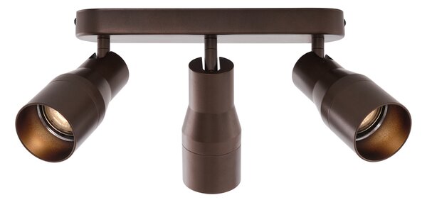 Okrogel stropni reflektor temno bronaste barve GU10 50 mm 3-lučni - Stanley