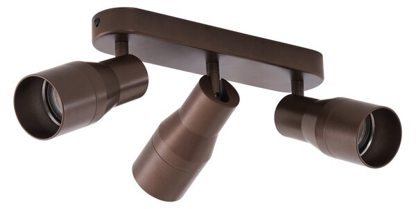 Okrogel stropni reflektor temno bronaste barve GU10 50 mm 3-lučni - Stanley