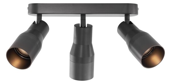 Okrogel stropni reflektor kovinsko sive barve GU10 50 mm 3-lučni - Stanley