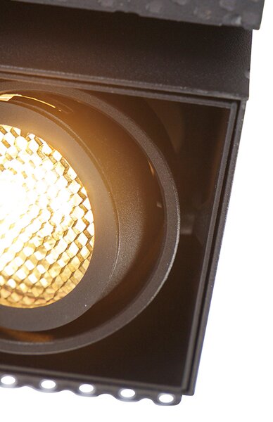 Komplet 6 vgradnih reflektorjev črne barve, nastavljivi brez okvirja - Oneon Honey