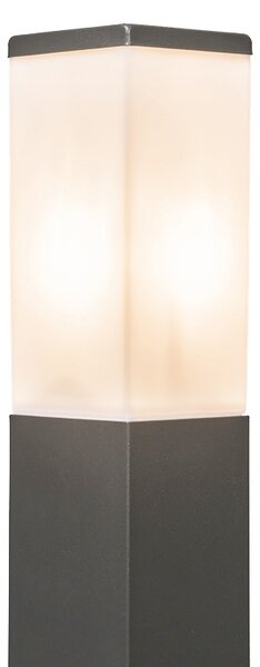 Moderna zunanja talna svetilka temno siva z opalom 45 cm IP44 - Malios