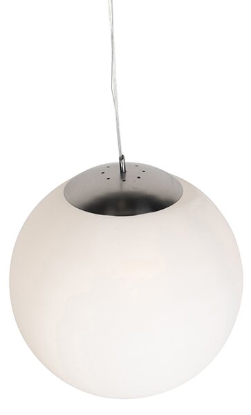 Pametna skandinavska viseča svetilka srebrna z opalnim steklom 50 cm vklj. WiFi A60 - Ball 50