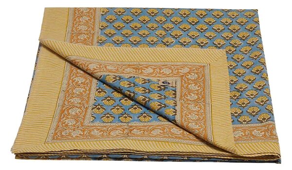 Doing Goods Bombažno posteljno pregrinjalo Doing Goods Blue Emma 220 x 140 x 0,20 cm