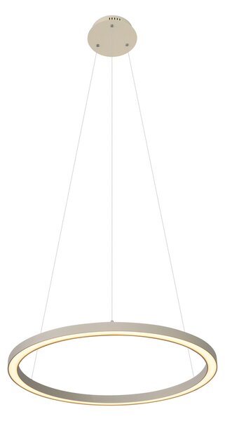 Dizajnerska viseča svetilka bež 60 cm vklj. LED s 3-stopenjskim zatemnjevanjem - Girello