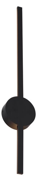 Moderna stenska svetilka črna 60 cm vklj. LED - Clockwise