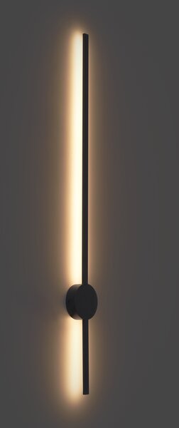 Moderna stenska svetilka črna 100 cm vklj. LED - Clockwise