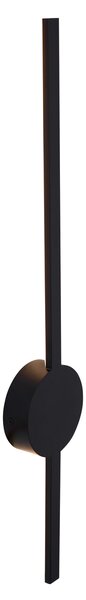 Moderna stenska svetilka črna 60 cm vklj. LED - Clockwise