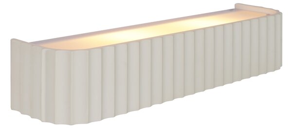 Skandinavska stenska svetilka bela pravokotna 2-luči - Plaster
