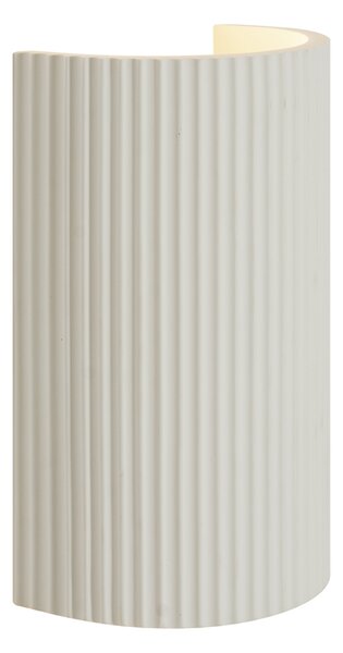 Skandinavska stenska svetilka bež polkrog 2-luči - Plaster