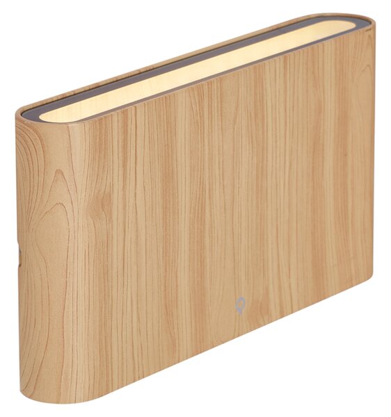 Skandinavska zunanja stenska svetilka z lesnim potiskom 17,5 cm vklj. LED IP65 - Batt