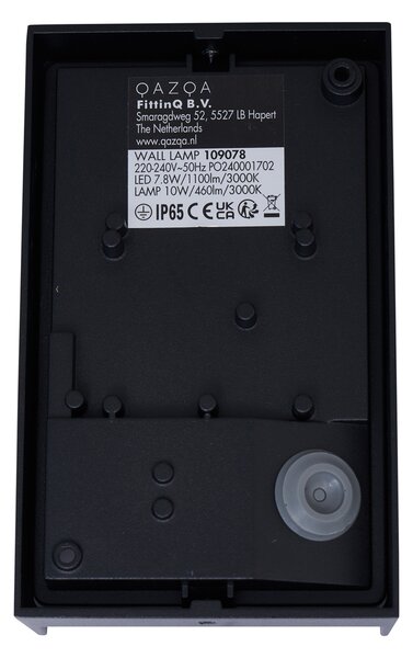 Moderna zunanja stenska svetilka črna vklj. LED IP65 - Packet