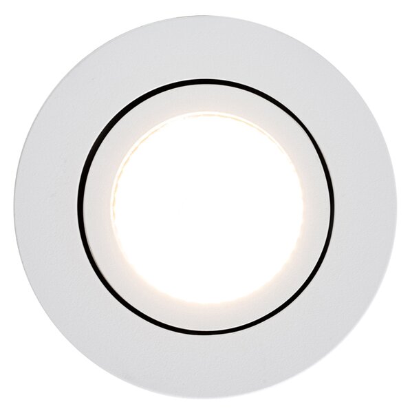 Vgradna reflektorska svetilka bela 6,8 cm vklj. LED 545 lm Zatemnilna IP65 - Gaius