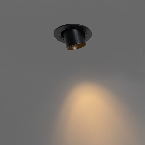 Komplet 6 vgradnih reflektorjev črne barve GU10 35 mm okrogli nagibni - Installa