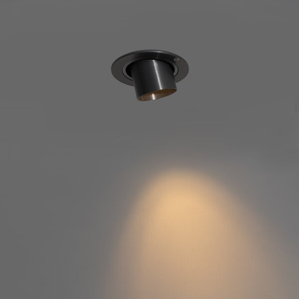 Komplet 6 vgradnih reflektorjev Gunmetal GU10 35 mm okrogli nagibni - Installa