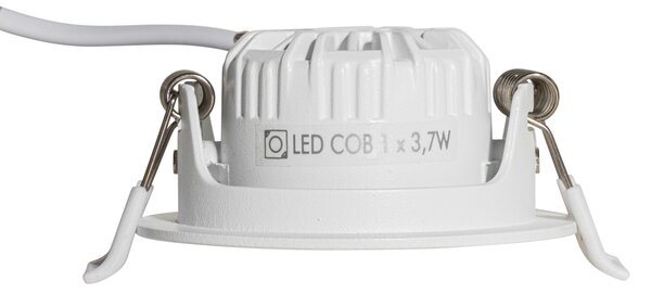 Komplet 6 vgradnih reflektorjev bel nagibni 6,5 cm vklj. LED IP54 Ultra Slim - Pupil
