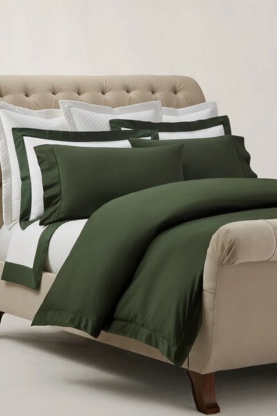 Ralph Lauren Bombažna prevleka za odejo Ralph Lauren RL624 Dark Green 140 x 200 cm