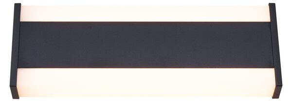 Moderna stenska svetilka črna 30 cm vklj. LED CCT IP54 - Vanya