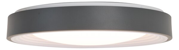 Sodobna stropna svetilka siva z belo 38 cm vklj. LED zatemnilna RGB - Kanton