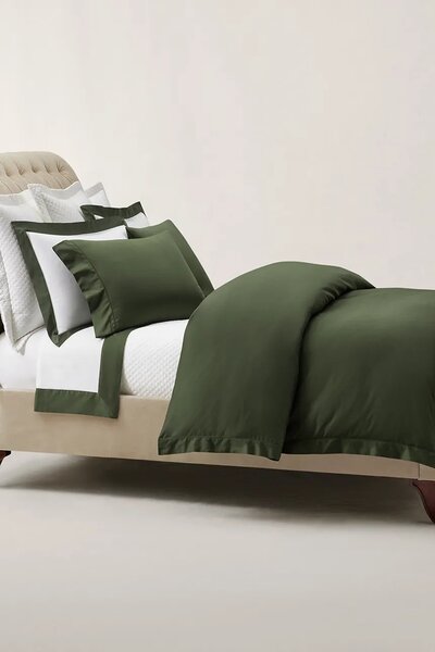 Ralph Lauren Bombažna prevleka za odejo RL624 Dark Green 200 x 200 cm