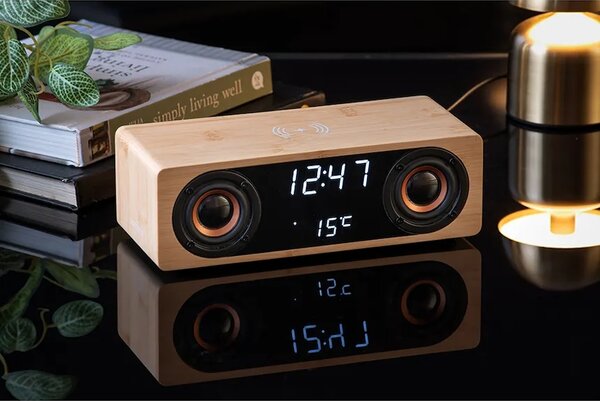 Karlsson Budilka z brezžičnim polnilcem in zvočnikom Karlsson Bluetooth Classic BT speaker Radio