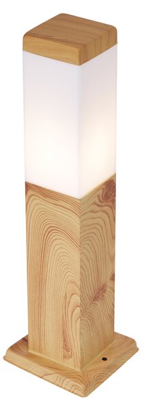 Moderna zunanja talna svetilka jeklo z lesnim potiskom 45 cm IP44 - Malois