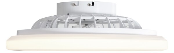 Stropni ventilator bel 48,5 cm vklj. LED z možnostjo zatemnitve v Kelvinih z daljinskim upravljalnikom - Clemo
