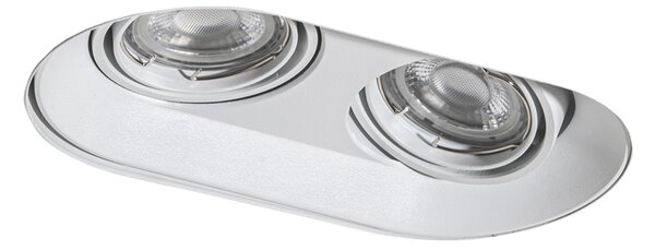 Okrogel vgradni reflektor beli GU10 50 mm 2-lučni - Hubs