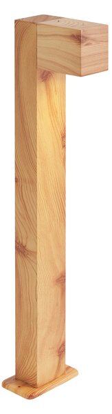 Moderna zunanja talna svetilka aluminijasta z lesnim potiskom 65 cm IP44 - Baleno