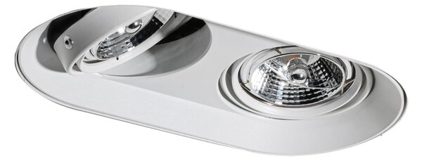 Okrogel vgradni reflektor beli GU10 70 mm 2-lučni - Hubs