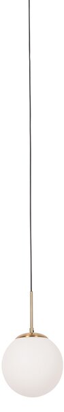Art Deco viseča svetilka zlata z opalnim steklom, vklj. adapter za tirnico bela 1-fazna - Slimline Flore
