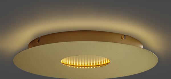 Sodobna stropna svetilka zlata 40 cm vklj. LED s 3-stopenjskim zatemnjevanjem - Morning