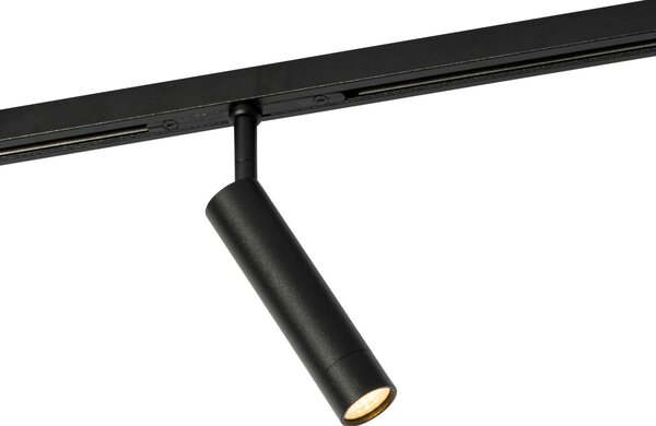 Moderni črni reflektor za enofazni tirni sistem - Slimline Uzzy