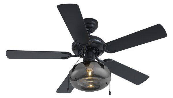 Stropni ventilator črn 107,5 cm s potegom - Mistral Busa