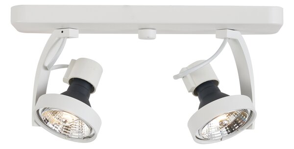 Dizajnerski stropni reflektor bel GU10 70mm 2-luči nastavljiv - Vo