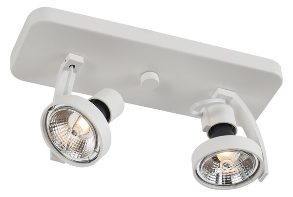 Dizajnerski stropni reflektor bel GU10 70mm 2-luči nastavljiv - Vo