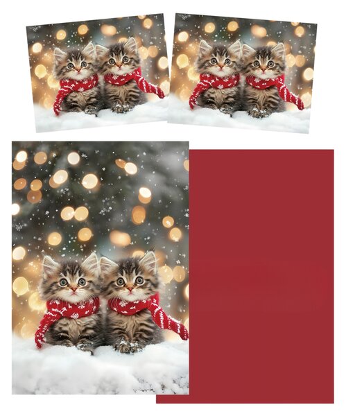 3D posteljnina iz mikrovlaken SNOWY PAWS barvno Dimenzije posteljnine: 2 ks 70 x 90 cm | 140 x 200 cm