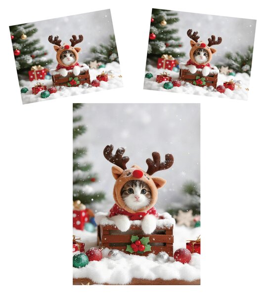 3D posteljnina iz mikrovlaken RUDOLPH KITTEN barvna Dimenzije posteljnine: 2 ks 70 x 90 cm | 140 x 200 cm