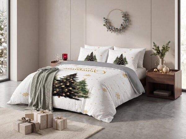 3D posteljnina iz mikrovlaken MERRY TREES bela Dimenzije posteljnine: 2 ks 70 x 90 cm | 140 x 200 cm