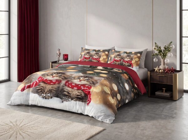 3D posteljnina iz mikrovlaken SNOWY PAWS barvno Dimenzije posteljnine: 2 ks 70 x 90 cm | 140 x 200 cm