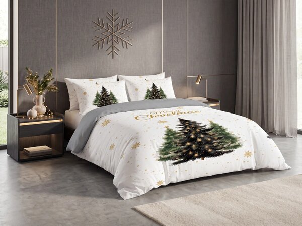 3D posteljnina iz mikrovlaken MERRY TREES bela Dimenzije posteljnine: 2 ks 70 x 90 cm | 140 x 200 cm