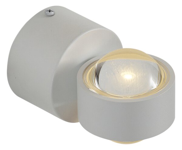 Dizajnerska stenska svetilka bela vklj. LED IP44 - Lens