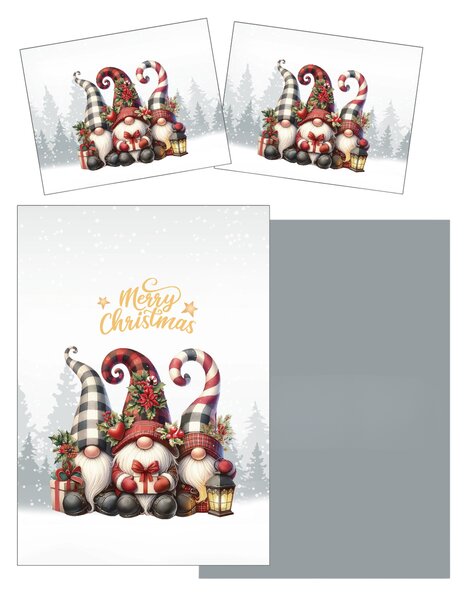 3D posteljnina iz mikrovlaken TRIO GNOMES barvna Dimenzije posteljnine: 2 ks 70 x 90 cm | 140 x 200 cm